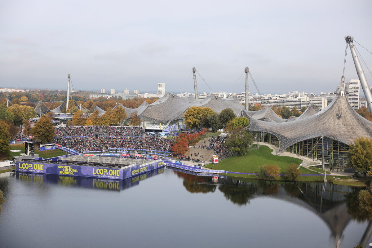 Der Olympiapark in München während des Loop One Festivals 2025. Foto: Manzoni/IBU