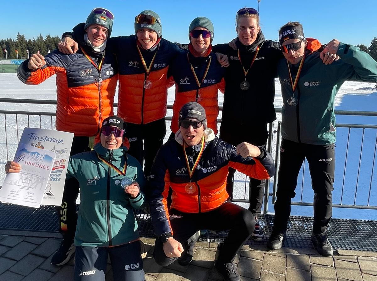 Die Silber-Staffel von Finsterau nach der Siegerehrung