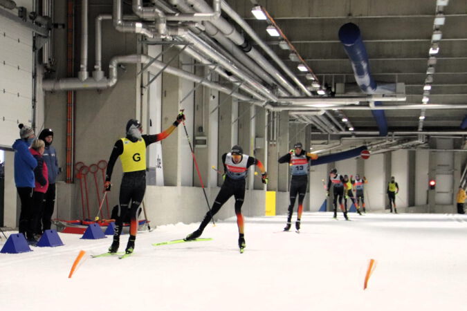 Nils Kolb und Lennart Volkert beim Zielsprint, Foto: Benjamin Schieler