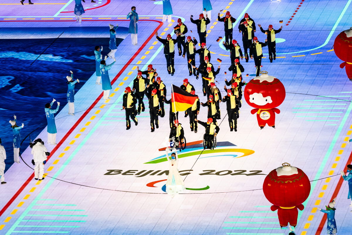 Eindrücke von der Eröffnungsfeier der Paralympics vor vier Jahren in Peking, Foto: Ralf Kuckuck / DBS