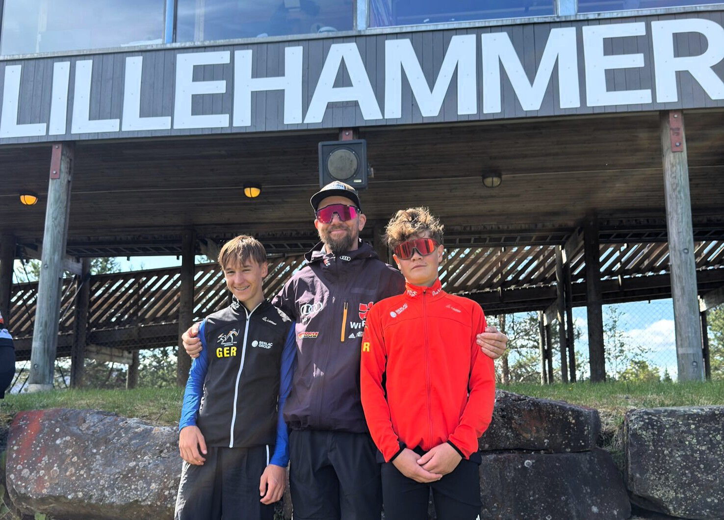 Moritz Roth, Michael Roth und Johannes Rank in Lillehammer